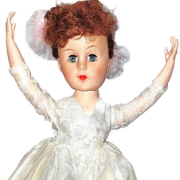 16" 50's Vintage Beautifu Blue Eyed Ginger Valentine Capezio Ballerina Doll Aida - Picture 4 of 16